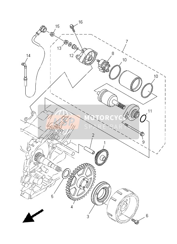 Yamaha XP500 2014 ANLASSER für ein 2014 Yamaha XP500